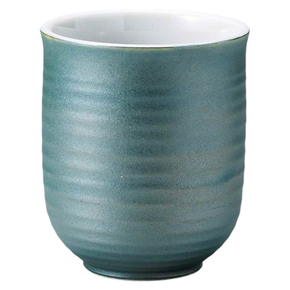 食器 湯呑み ゆのみ おしゃれ/ ラスターグリーン長湯呑 /陶器 おしゃれ ギフト プレゼント 贈り物 カフェ