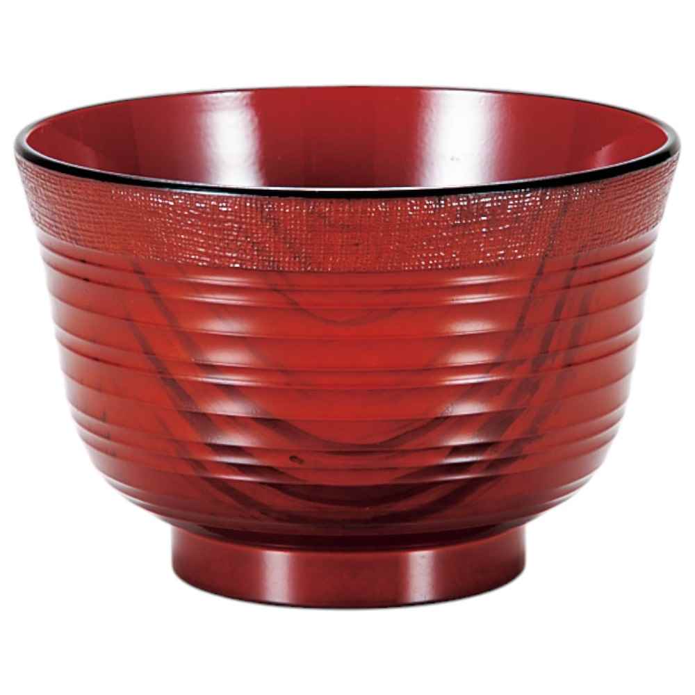 和食器 会津 漆器 汁碗 吸物碗/ チーク 羽反なごみ汁椀 /家庭用 業務用 Lacquerware