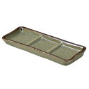 和食器 そば用品 陶器/ 唐津 三ッ仕切皿(大) /ざる蕎麦 ざるうどん 冷麺 業務用 本格的 蕎麦猪口 ソバ千代口 薬味皿 二品 三品