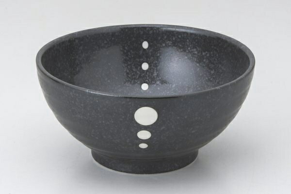 どんぶり 麺丼/ 釜上丼 黒ドット /和食器 業務用