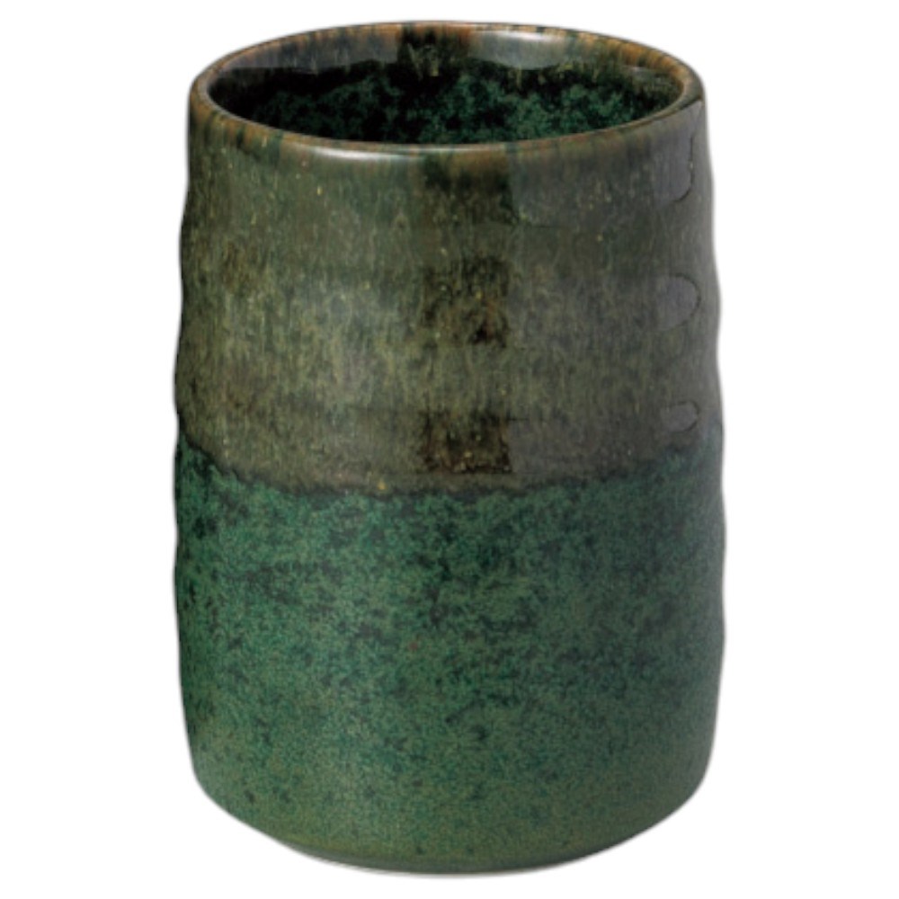 湯飲み 長湯飲/ わさび染長湯呑（大） 210cc /業務用 家庭用 贈り物