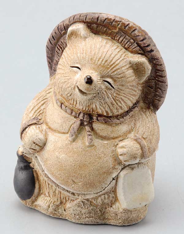 香炉 陶器/ 飾り香炉（福狸） /アロマ プレゼント 贈り物 箱入り