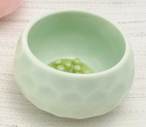 陶器 置物 お香立て/ 玉彫ミニ香立鉢 緑(香玉付) /縁起 開運 プレゼント 贈り物 箱入り