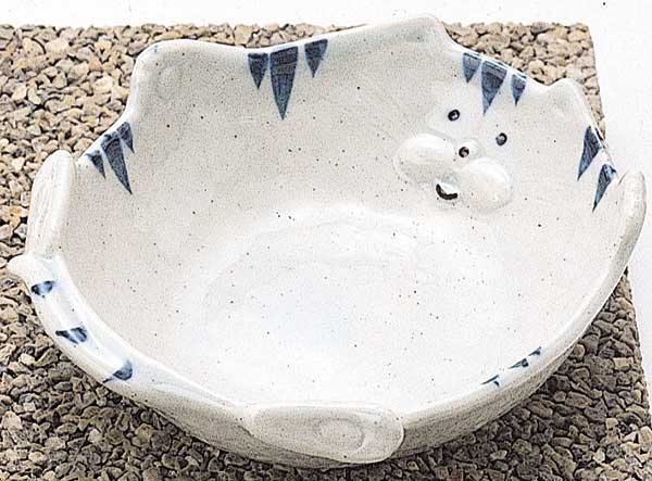 深皿 鉢 陶器/ どらねこ ボウルL /かわいい 猫 食器 テーブルウェア