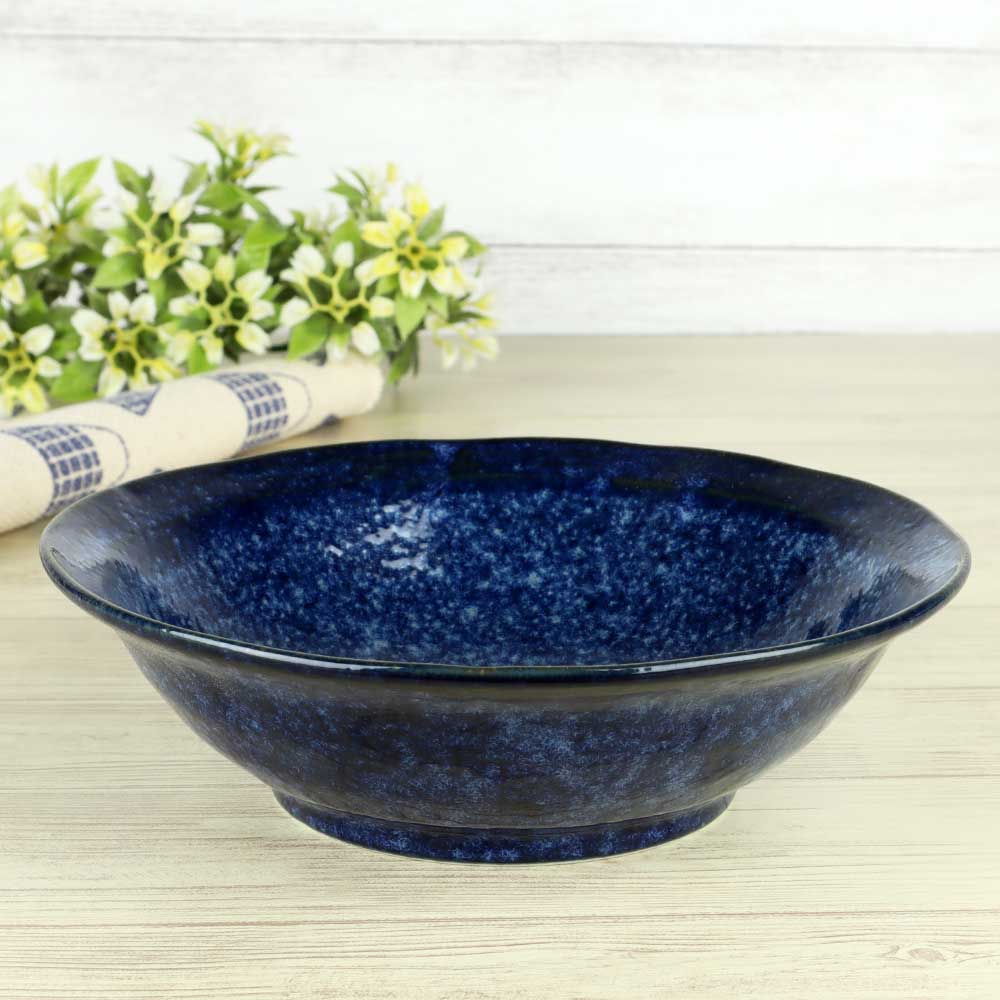 食器 中鉢 取分け鉢 浅鉢/ 窯変紺クラフト型5.0鉢 (深型タイプ) /一品料理 業務用 家庭用 鍋の取り分けに