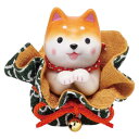 柴犬 置物 陶器/ わんこ日和おねだり柴犬(ふく福巾着) /可愛い インテリア 贈り物 プレゼント(3)