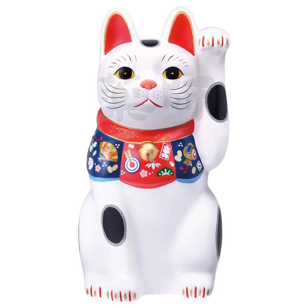 江戸の昔より、招き猫はお金や人を招いてくれる縁起物として親しまれてきました。ささやかな願いごとに応えてくれる招き猫いいことたくさんありますように・・・サイズ: 高さ 37cm※必ずお読みください※こちらは取り寄せ品のためご購入後に完売・納期遅延が発覚する場合がございます。ご注文後お客さま都合のキャンセル・返品・交換はできません。製作工程でどうしても色むら等が発生し、若干の個体差が生じます。商品の特徴・味としてあしからずご了承ください。お支払いはクレジットカード決済か、後払い決済のみでお願い申し上げます。【関連カテゴリー】→招き猫TOPはこちら→この品と同じメーカー製の招き猫→全部ネコ！にゃんまるけ