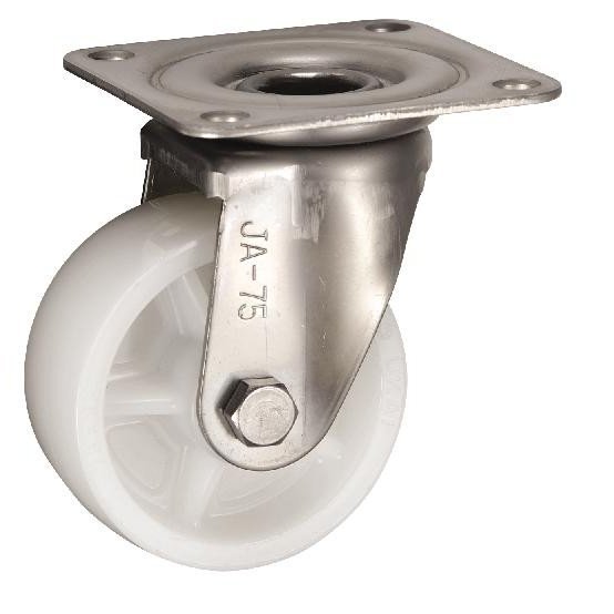 岐阜産研工業 ウカイ キャスター サイズ75mm ナイロン PBDJA-75 ステンレス製キャスター (※画像はイメージです)