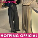 楽天Komingバックゴムウエストタックワイドスラックス【HOTPING】 【Koming】 ファッション 韓国ファッション レディースファッション [25~34] （秋 - 新商品 - 秋スラックス - 秋コーディネート - ロングスラックス - 女子スラックス - ビッグサイズスラックス - バンディングスラック