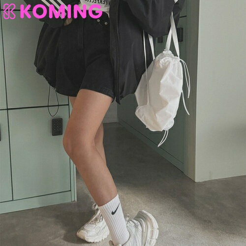 ナイロンストリングバックパック-bag【STREETFS LAGIRL】 【Koming】 韓国ファッション レディースファ..