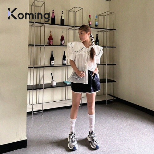 49725 ウエストゴムサテンショートパンツ【LAGIRL】【Koming】 韓国ファッション レディースファッション バンディングショットショートパンツ サテン素材感 レースポイント トレーニングルック カジュアルなコーディネート 多様なスタイリングのサムネイル