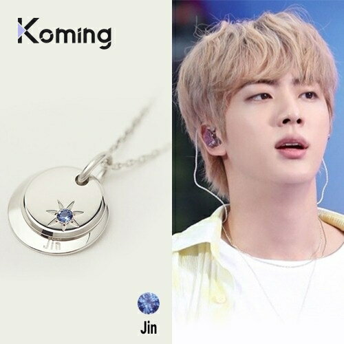 サファイア ネックレス（レディース） BTS X STONEHENgE Necklace Birth Jin【STONEHENgE】 【Koming】 韓国ファッション ジュエリー アクセサリー モダン 洗練 あなたに幸運を ブルーサファイア 輝き ネックレス 細身 ファッション雑貨 シルバー925 ギフト デート 母の日