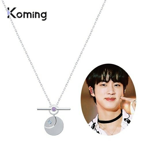 サファイア ネックレス（レディース） BTS X STONEHENgE Necklace Destiny Jin【STONEHENgE】 【Koming】 韓国ファッション ジュエリー アクセサリー モダン 洗練 あなたに幸運を ブルーサファイア 輝き ネックレス 細身 ファッション雑貨 シルバー925 プレゼント 母の日