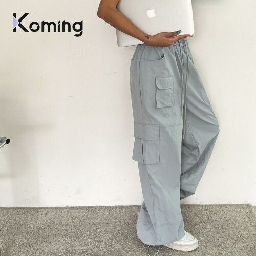 ポケットツーウェイカーゴパンツ【ABE】 【Koming】 レディースファッション 韓国ファッション スポー..