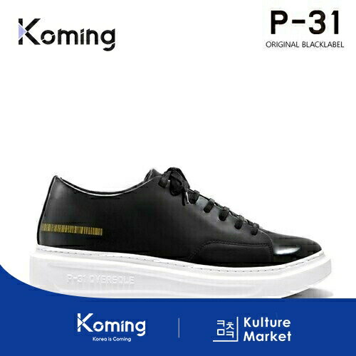 OVERSOLE GOLDLABEL BLACK 7CM 【正規販売店】【P-31】【プロジェクト31】【Koming】韓国 スニーカー 厚底 靴 シューズ レーディス メンズ 黒 スニーカー p31 デイリー 日常 ハンドメイド 背伸び [Kulture Market2]