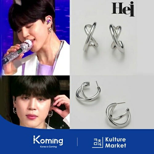 [BTS JIMIN着用]スペースシップイヤリング【Hei】【Koming】レディースファッション 韓国ファッション ジュエリー アクセサリー 耳飾り イヤリング インパクト ワンポイント 小物 ピアス ヘイ 韓国製 デート 通勤 ゴールド ホワイト[Kulture Market]