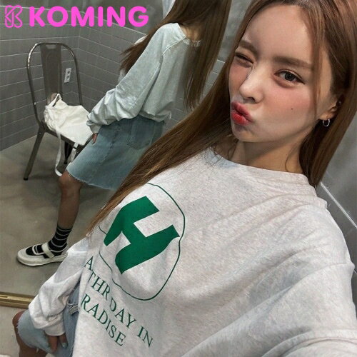 ＼割引クーポン配布中／レタリングプリンティングボクシティ-t【STREETFS LAGIRL】 【Koming】 韓国ファッション レディースファッション オーバーフィット レタリング Tシャツ 色味 カラー カジュアルなルックのサムネイル