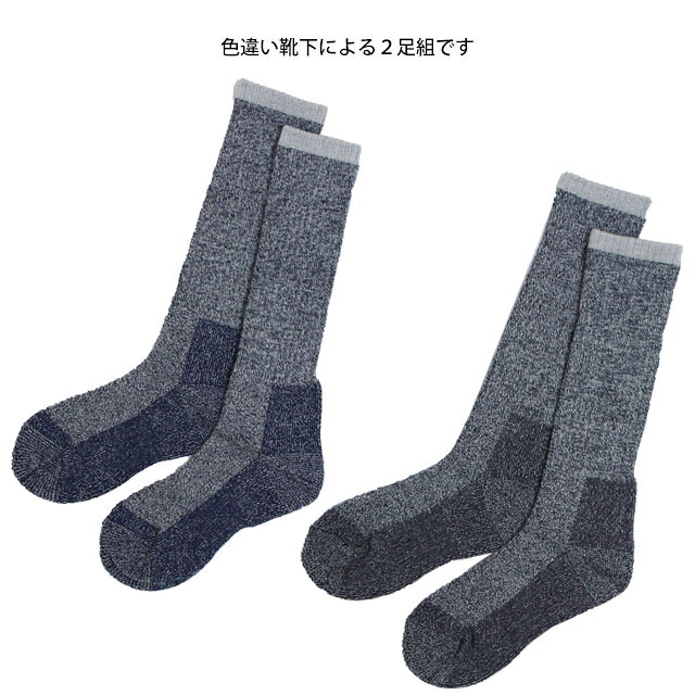 スキーソックス ジュニア 女の子 靴下 2足組 遠赤加工であったか 冬 スポーツソッ...
