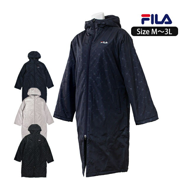 ベンチコート レディース フィラ FILA 中綿 ロング コート ジャンパー アウター M L LL 3L