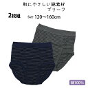 下着 パンツ キッズ 男の子 ブリーフパンツ 綿100% 肌着 2枚組 ボーダー インナー 子供 120cm 130cm 140cm 150cm 160cm