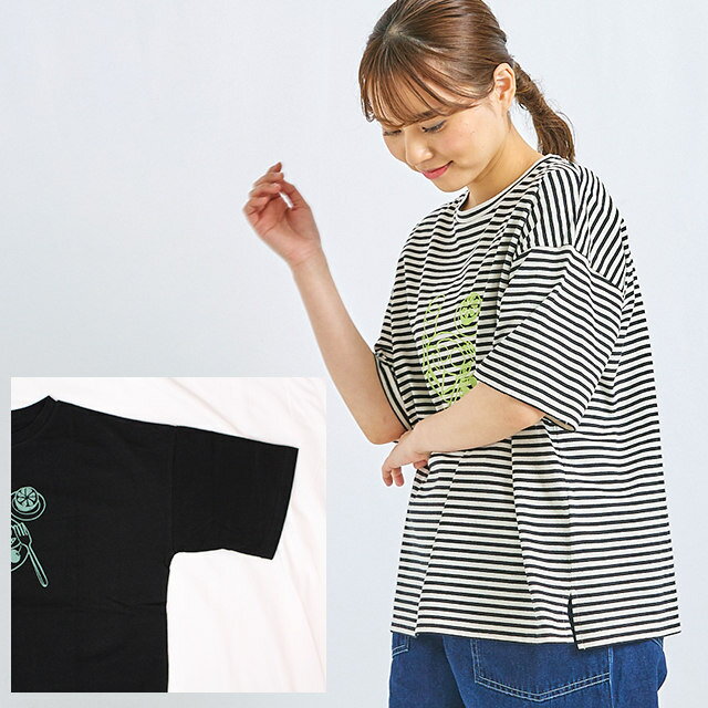 半袖Tシャツ トップス カットソー ルーズフィット 女性 レディース Kotikoti USAコットン 吸水性 シンプル フリーサイズ M-L