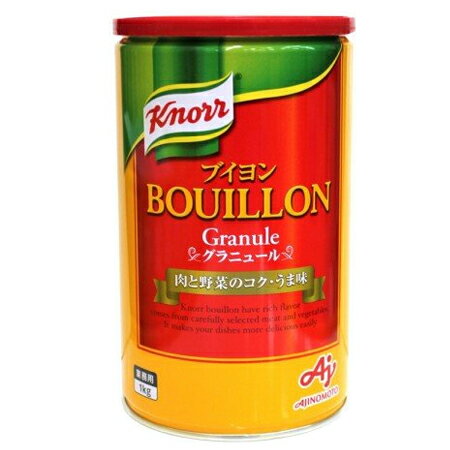 ●シェフの製法にならい、肉と野菜を一緒に煮出したコク味豊かなブイヨンです。 ●当社独自の製法により、固まりにくく使いやすい顆粒タイプのブイヨンです。 ●カレーなどの煮込み料理やスープのベース、パスタ料理や炒め料理をおいしく仕上げます。