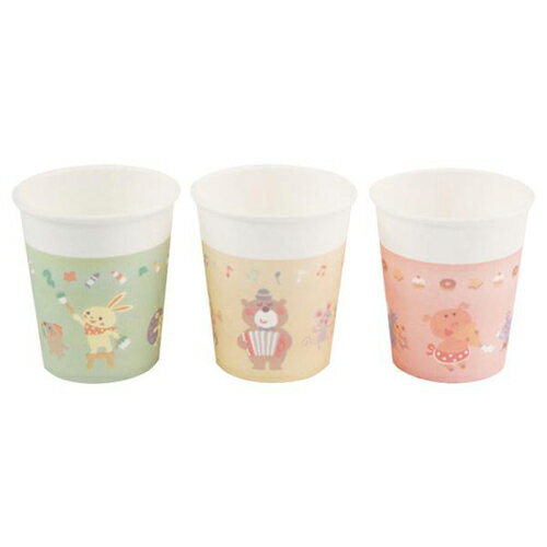 ファーストレイト　(FR-5365)　ペーパーカップ　お楽しみ会　5oz(150ml)　イエロー/グリーン/ピンク　1000個×4個　合計4000個