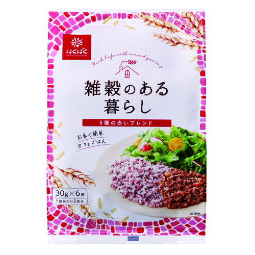 雑穀のある暮らし 赤いブレンド(八穀） 180g（30g×6袋）×6個