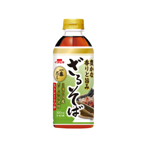 イチビキ　ペットストレートざるそばつゆ　500ml×12個