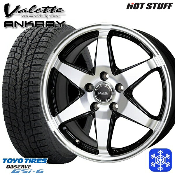 スタッドレスタイヤホイール4本セット 215/70R16 100Q デリカD5 2022〜2023年製 トーヨー オブザーブ GSi-6 HotStuff ヴァレット アンクレイ BP 16インチ 6.0J 5H114.3 114.3