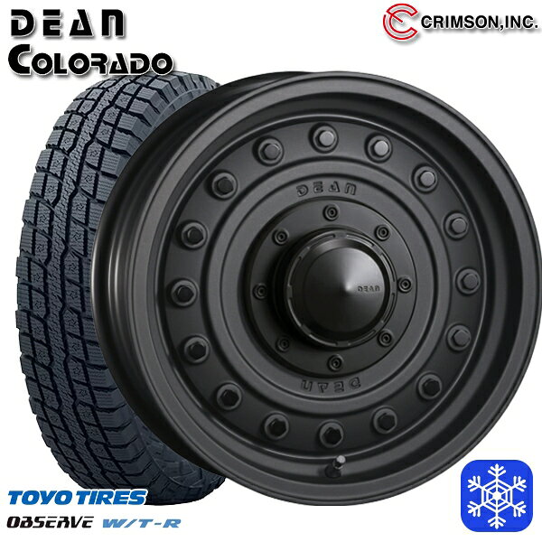 スタッドレスタイヤホイール4本セット 185/85R16 ジムニー 2024〜2025年製 トーヨー オブザーブ W/T-R クリムソン ディーンコロラド MC 16インチ 5.5J 5H139.7