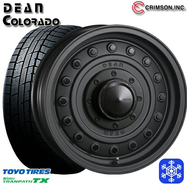 スタッドレスタイヤホイール4本セット 215/65R16 98Q ハイエース ※車検非対応 2024〜2025年製 トーヨー ウィンター トランパス TX クリムソン ディーンコロラド MC 16インチ 6.5J 6H139.7