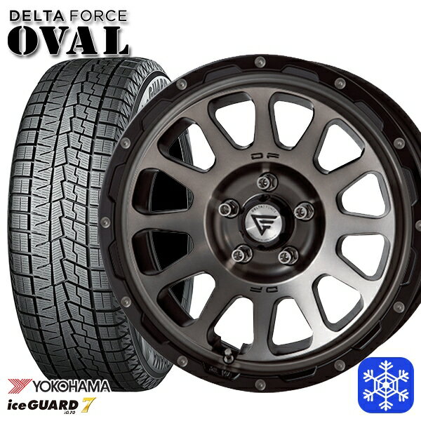 スタッドレスタイヤホイール4本セット 215/65R16 98Q アルファード ヴェルファイア 2023年製 ヨコハマ アイスガード IG70 デルタフォースオーバル マットスモークポリッシュ 16インチ 7.0J 5H114.3