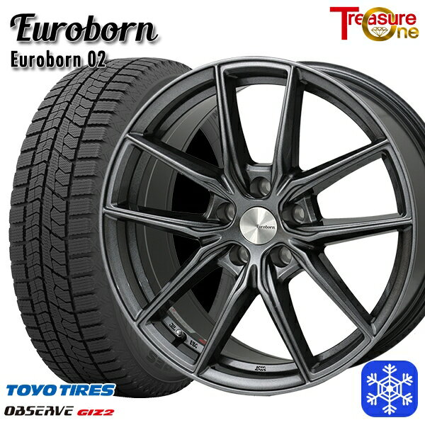 スタッドレスタイヤホイール4本セット MINI クロスオーバー(F60) 205/65R162023年製 トーヨー オブザーブ ギズ2 トレジャーワン ユーロボーン 02 GM 16インチ 7.0J 5H112