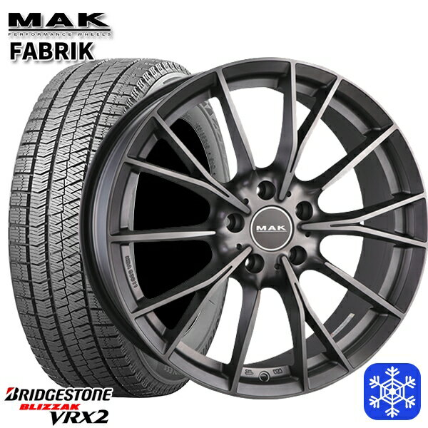 【取付対象】205/60R16 BMW F45/F46用 2021〜2022年製 ブリヂストン ブリザック VRX2 MAK FABRIK Mチタン 16インチ 7.0J 5H112 +52 スタッドレスタイヤホイール4本セット 送料無料