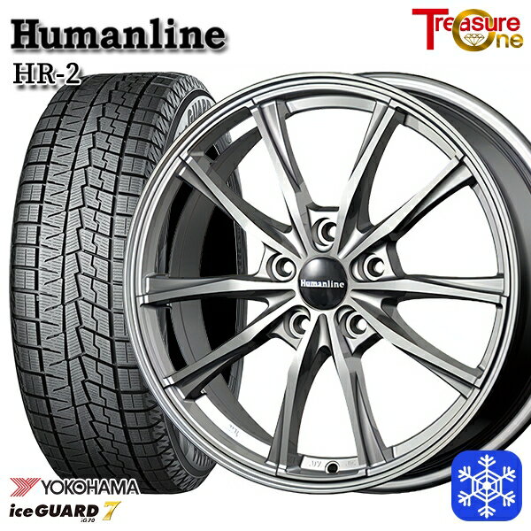 スタッドレスタイヤホイール4本セット 215/65R16 98Q アルファード ヴェルファイア 2023年製 ヨコハマ アイスガード IG70 トレジャーワン ヒューマンライン HR2 ダークグレー 16インチ 6.5J 5H114.3