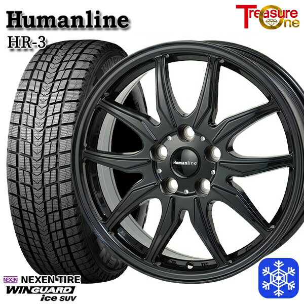 スタッドレスタイヤホイール4本セット 235/60R18 レクサスRX 2024年製 ネクセン ウィンガードアイスSUV トレジャーワン ヒューマンライン HR3 BK 18インチ 7.0J 5H114.3