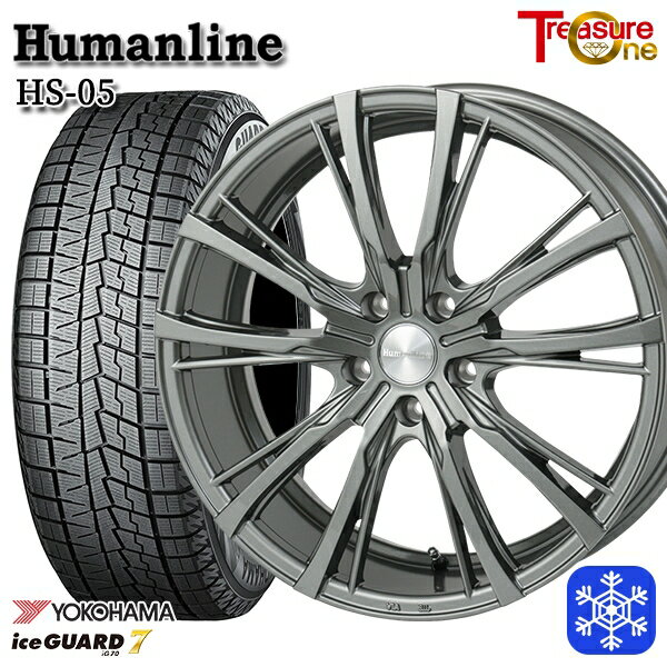 スタッドレスタイヤホイール4本セット 215/45R18 キックス マツダ3 2022〜2023年製 ヨコハマ アイスガード IG70 トレジャーワン ヒューマンライン HS05 DG 18インチ 7.0J 5H114.3