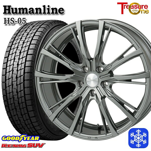 スタッドレスタイヤホイール4本セット 235/60R18 レクサスRX 2022〜2023年製 グッドイヤー アイスナビSUV トレジャーワン ヒューマンライン HS05 DG 18インチ 7.0J 5H114.3