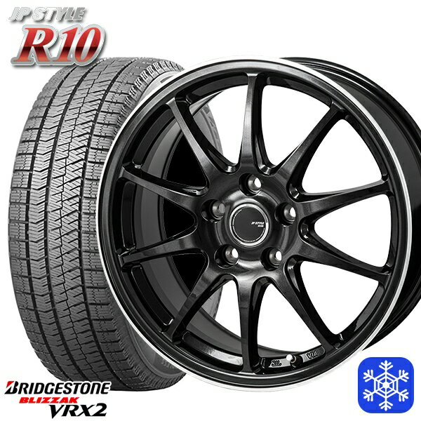 【取付対象】205/55R16 アクセラ リーフ 2021〜2022年製 ブリヂストン VRX2 MONZA JPスタイル R10 16インチ 6.5J 5穴 114.3 スタッドレスタイヤホイール4本セット 送料無料