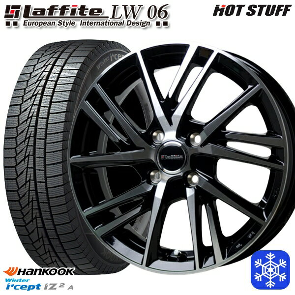 【取付対象】145/80R13 モコ タント ミラ ムーヴ 2022年製 HANKOOK ハンコック W626 HotStuff ラフィット LW06 BK/P 13インチ 4.0J 4穴 100 スタッドレスタイヤホイール4本セット 送料無料