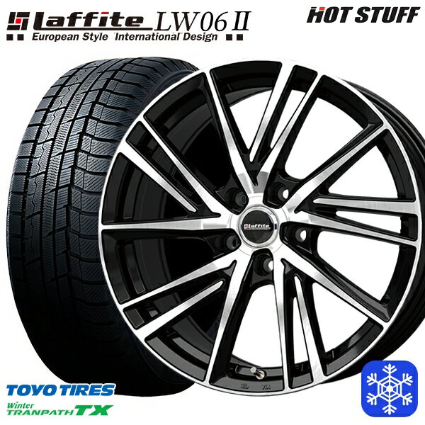 【取付対象】235/60R18 レクサスRX 2022〜2023年製 トーヨー ウィンタートランパス TX HotStuff ラフィット LW06-2 BK/P 18インチ 8.0J 5H114.3 スタッドレスタイヤホイール4本セット