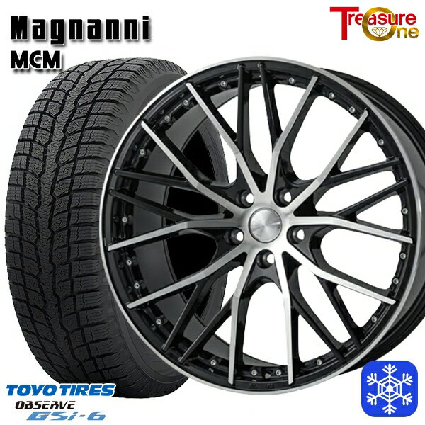 スタッドレスタイヤホイール4本セット 225/55R18 デリカD5 エクストレイル 2022〜2023年製 トーヨー オブザーブ GSi-6 トレジャーワン マグナーニ MCM 18インチ 7.5J 5H114.3