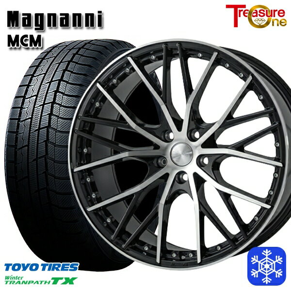 スタッドレスタイヤホイール4本セット 235/50R18 アルファード ヴァルファイア 2023〜2024年製 トーヨー ウィンタートランパス TX トレジャーワン マグナーニ MCM 18インチ 7.5J 5H114.3