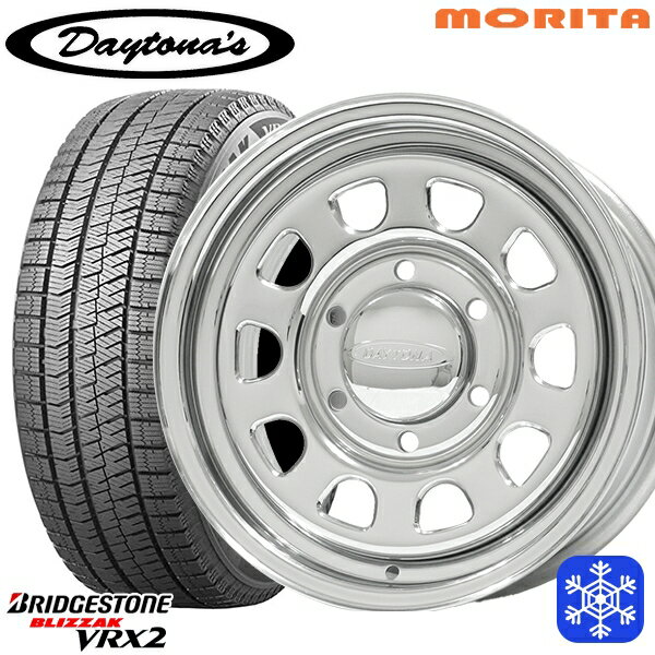 スタッドレス早割対象★215/65R16 98Q ハイエース ※車検非対応 2023〜2024年製 ブリヂストン ブリザック VRX2 MRT DAYTONA'S G2 デイトナズ クローム 16インチ 6.5J 6H139.7+33/+45
