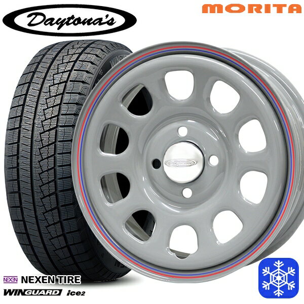 スタッドレスタイヤホイール4本セット 165/55R14 モコ ルークス 2025年製 ネクセン ウィンガードアイス2 MRT DAYTONA'S G2 デイトナズ グレー 14インチ 5.0J 4H100+42