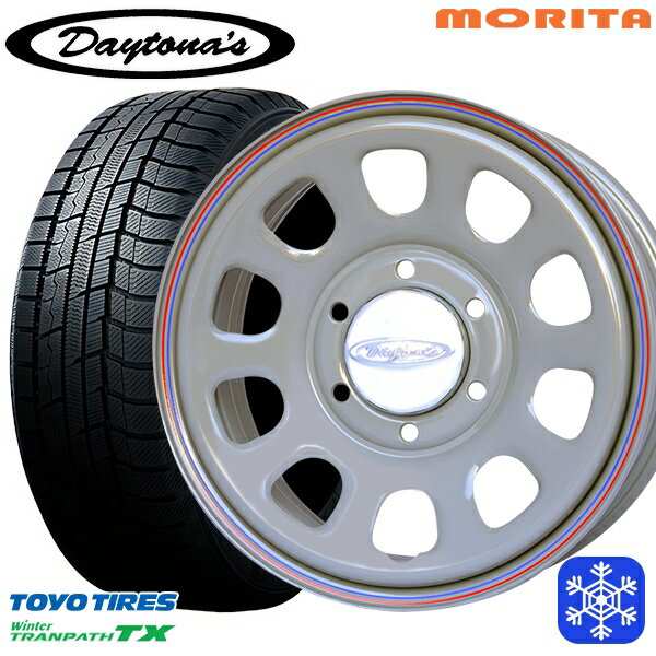 スタッドレスタイヤホイール4本セット 215/65R16 98Q ハイエース ※車検非対応 2024〜2025年製 トーヨー ウィンター トランパス TX MRT DAYTONA'S G2 デイトナズ グレー 16インチ 6.5J 6H139.7+33/+45