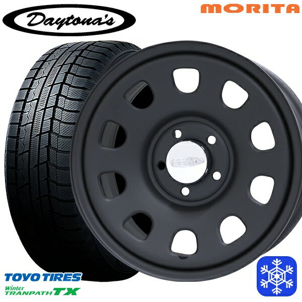 スタッドレスタイヤホイール4本セット 215/70R16 100Q デリカD5 2025年製 トーヨー ウィンタートランパス TX MRT DAYTONA'S G2 デイトナズ マットブラック 16インチ 7.0J 5H114.3+33