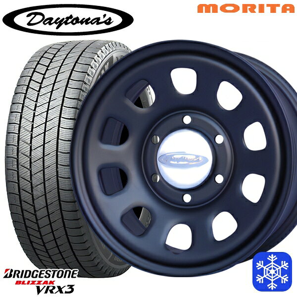 スタッドレスタイヤホイール4本セット 215/65R16 98Q ハイエース ※車検非対応 2024〜2025年製 ブリヂストン ブリザック VRX3 MRT DAYTONA'S G2 デイトナズ マットブラック 16インチ 6.5J 6H139.7+33/+45
