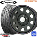 【取付対象】225/70R16 デリカD5 2022年製 ブリヂストン ブリザック DM-V3 ■並行輸入品 MRT DAYTONA 039 S デイトナ ブラック 16インチ 7.0J 5穴 114.3 スタッドレスタイヤホイール4本セット 送料無料